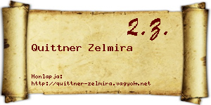 Quittner Zelmira névjegykártya